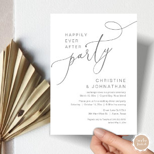 Happily Ever After Wedding Elopement Party Invitat Invitation