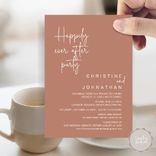 Happily Ever After Wedding Elopement Party Invitat Invitation