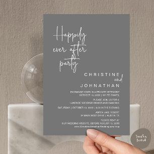 Happily Ever After Wedding Elopement Party Invitat Invitation