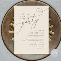 Happily Ever After Wedding Elopement Party Invitat
