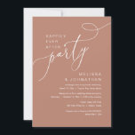 Happily Ever After Wedding Elopement Party Invitation<br><div class="desc">Beautiful Modern Beautiful Casual Minimal,  terracotta brown earthy themed,  Wedding Elopement Happily ever after party,  Invitation card. This is perfect for your wedding reception and post-wedding celebration party. Add your wedding party celebration invitation details.
#TeeshaDerrick</div>