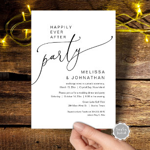Happily Ever After Wedding Elopement Party Invitation