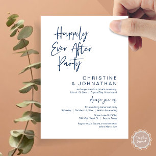 Happily Ever After, Wedding Elopement Party Invitation