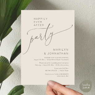 Happily Ever After Wedding Elopement Party Invitation
