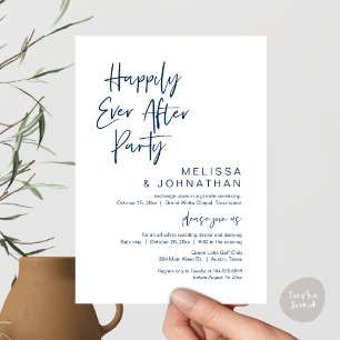Happily Ever After, Wedding Elopement Party Invitation
