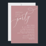 Happily Ever After Wedding Elopement Party Invitation<br><div class="desc">Beautiful Modern Beautiful Casual Minimal,  dusty rose red themed,  Wedding Elopement Happily ever after party,  Invitation card. This is perfect for your wedding reception and post-wedding celebration party. Add your wedding party celebration invitation details.
#TeeshaDerrick</div>