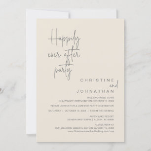 Happily Ever After Wedding Elopement Party Invitation