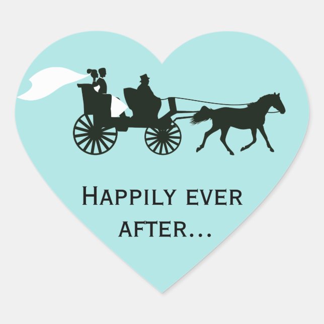 Happily Ever After Wedding Favour Stickers (Front)