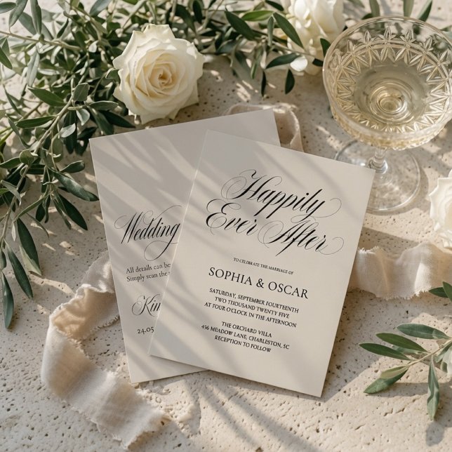 Happily Ever After Wedding Invitation Set (Creator Uploaded)