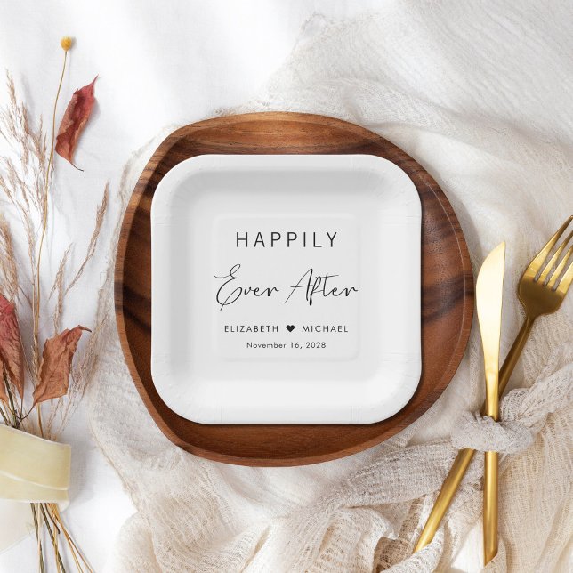 Happily Ever After Wedding Paper Plate (Creator Uploaded)
