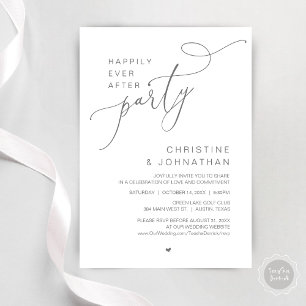 Happily Ever After Wedding Party Dinner Dancing Invitation