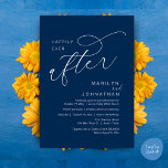 Happily Ever After Wedding Party Dinner Dancing Invitation<br><div class="desc">Mark the beginning of your forever with elegance using our contemporary classy navy blue theme wedding elopement celebration invitation card, "Happily Ever After". Perfect for couples extending their joyous occasion, this invitation exudes sophistication with a hint of playfulness, setting the stage for a memorable event. Adorned with a timeless modern...</div>