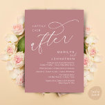 Happily Ever After Wedding Party Dinner Dancing Invitation<br><div class="desc">Mark the beginning of your forever with elegance using our contemporary aesthetic dusty rose pink theme wedding elopement celebration invitation card, "Happily Ever After". Perfect for couples extending their joyous occasion, this invitation exudes sophistication with a hint of playfulness, setting the stage for a memorable event. Adorned with a timeless...</div>