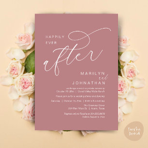 Happily Ever After Wedding Party Dinner Dancing Invitation