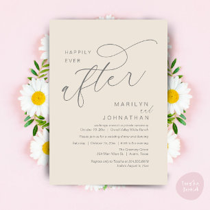 Happily Ever After Wedding Party Dinner Dancing Invitation