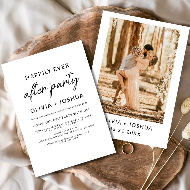 Happily Ever After Wedding Party Reception Invitation (Creator Uploaded)