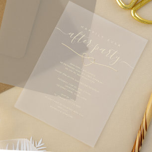 Happily Ever After Wedding Reception Acrylic Invitations