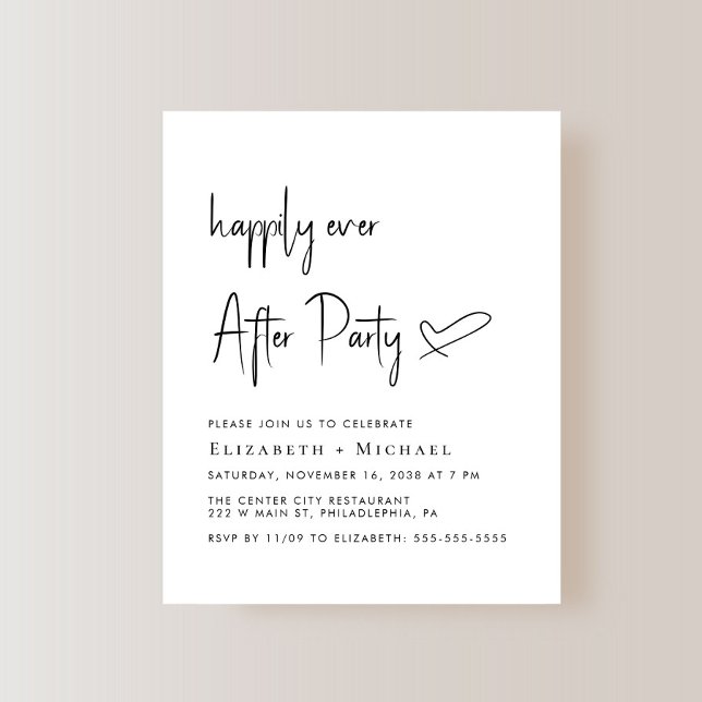 Happily Ever After Wedding Reception Invitation (Creator Uploaded)