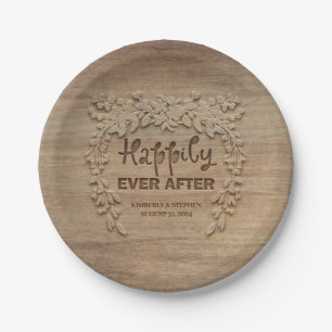 Happily Ever After Wedding Reception Paper Plate