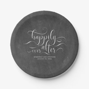 Happily Ever After Wedding Reception Paper Plate