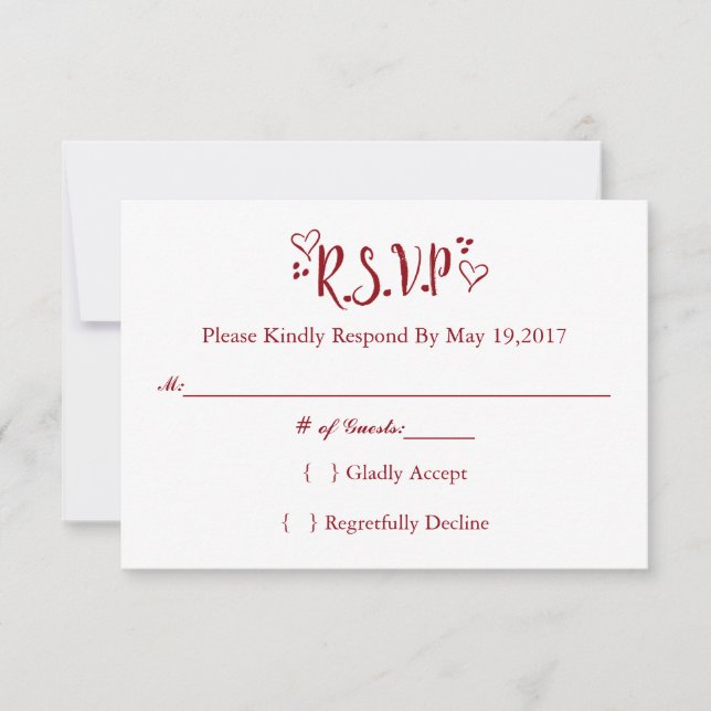 Happily Ever After Wedding Response Card (Front)