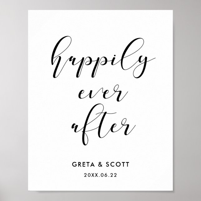 Happily ever after wedding sign (Front)