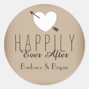 Happily Ever After Wedding Sticker
