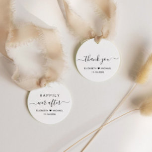 Happily Ever After Wedding Thank You Favour Tags