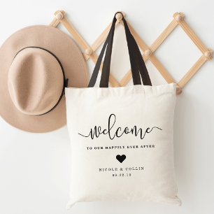 Happily Ever After Wedding Welcome Tote Bag