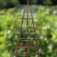 Happily Ever After White Wedding Reception Welcome