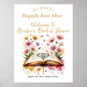 Happily Ever After Wildflower Bridal Shower Poster
