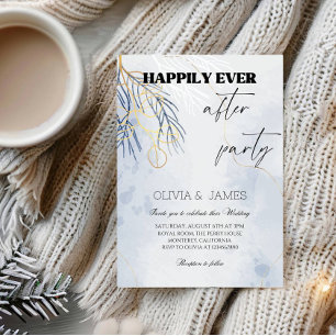 Happily Ever After Winter Wedding - Snowy Romance  Invitation
