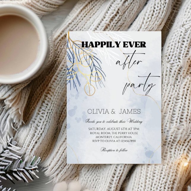 Happily Ever After Winter Wedding - Snowy Romance  Invitation (Creator Uploaded)