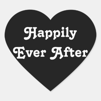 Happily Ever  - Simple Heart For Wedding Reception Sticker
