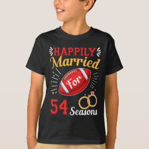 Happily Married For 54 Seasons 54th Wedding Annive T-Shirt