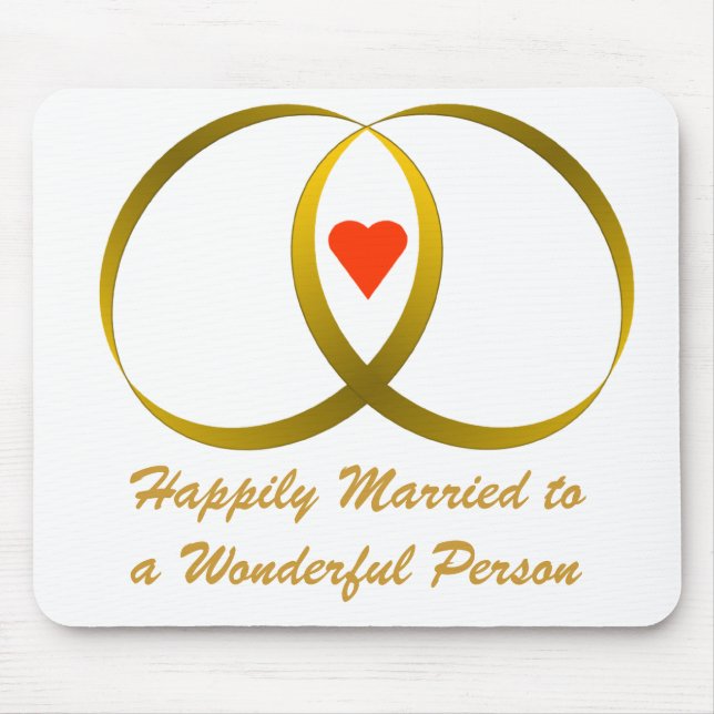Happily Married Mouse Pad (Front)