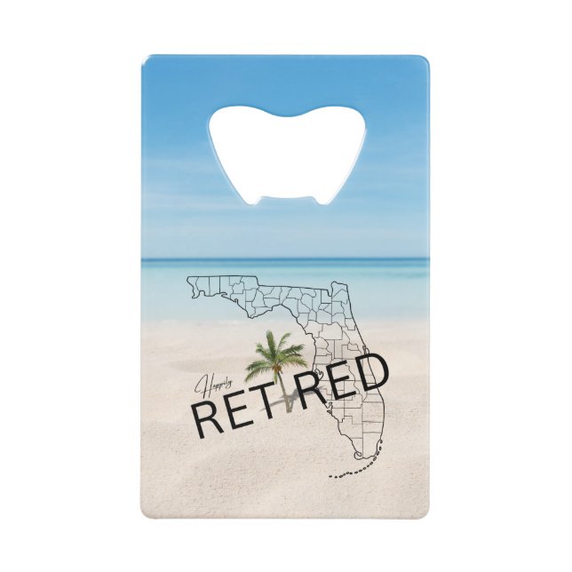 Happily Retired Florida Tropical Beach & Palm Tree (Front)