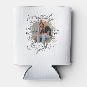 happily TOGETHER COUPLE 30 ANNIVERSARY PHOTO YEAR Can Cooler