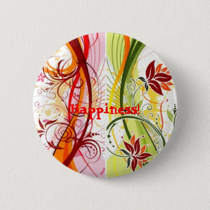 Happiness! 6 Cm Round Badge