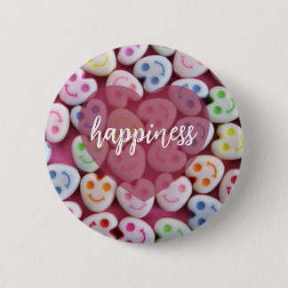 Happiness 6 Cm Round Badge