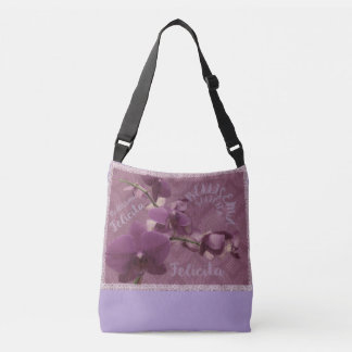 Happiness and Beauty purple vintage floral Crossbody Bag