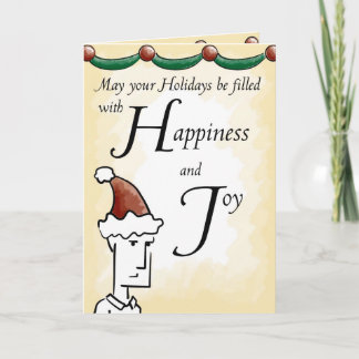 Happiness and Joy Holiday Card