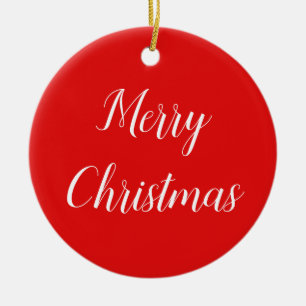 Happiness and Merry Christmas Ceramic Tree Decoration