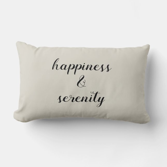 Happiness and Serenity Lumbar Cushion (Front)