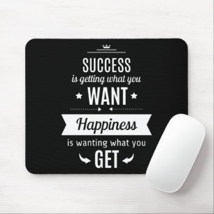 Happiness and Success Mouse Pad