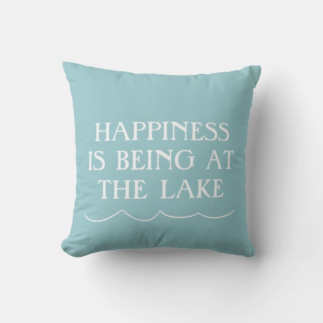 Happiness at the Lake Cushion (Front)