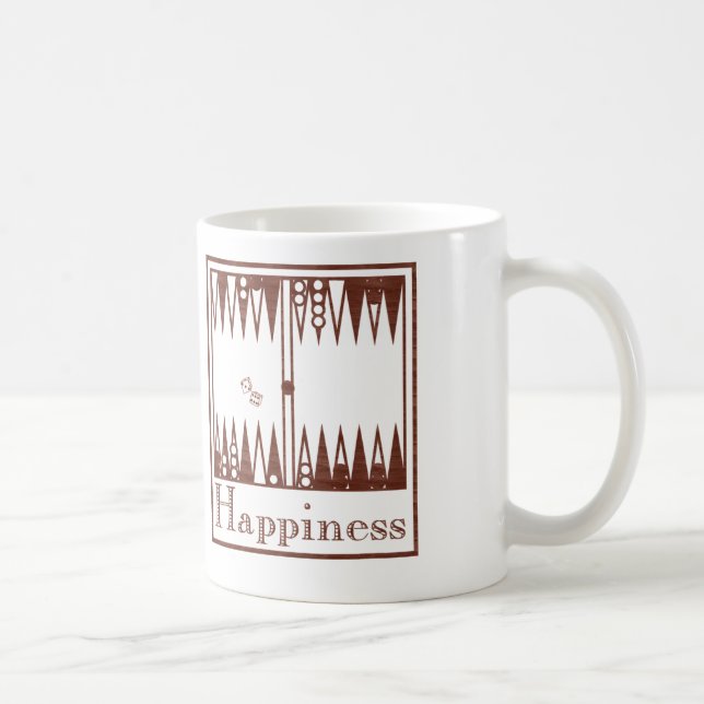 Happiness: Backgammon Coffee Mug (Right)