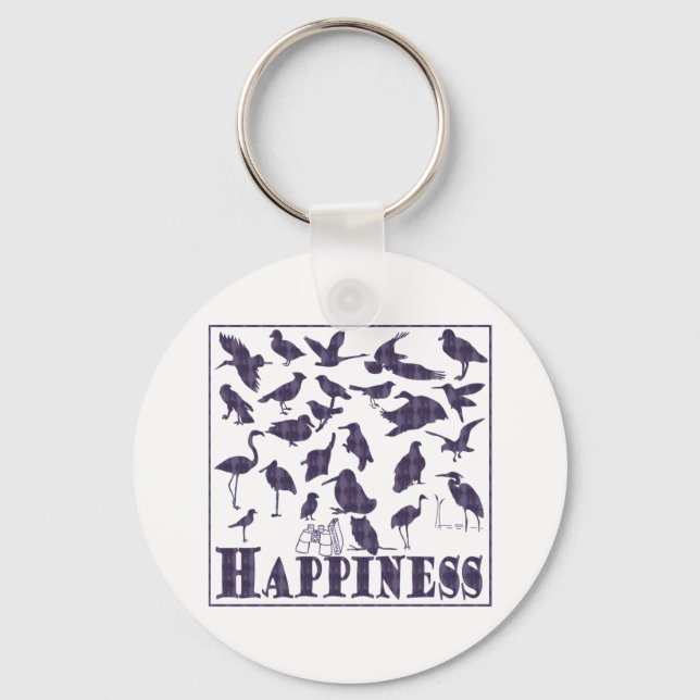 Happiness: Birds Key Ring (Front)