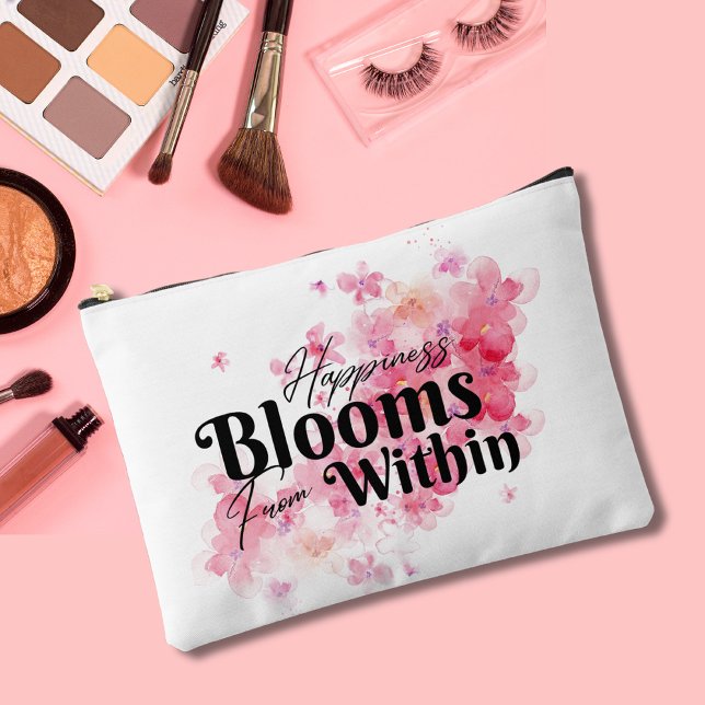 Happiness Blooms From Within Large Accessory Pouch (Creator Uploaded)
