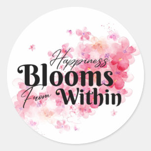 Happiness Blooms From Within Sticker